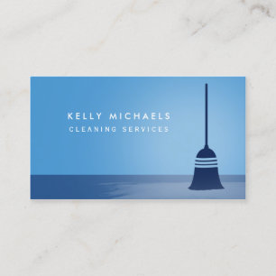 Carte De Visite Salle Bleue Moderne Services de nettoyage élégant