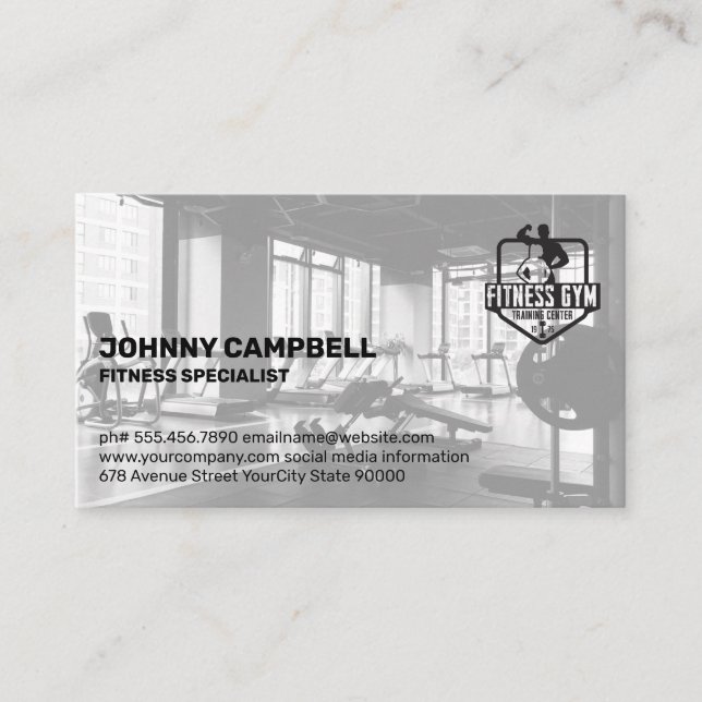 Carte De Visite Salle De Fitness | Formateur personnel (Devant)