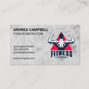 Carte De Visite Salle de fitness   Muscles Flexants de l'homme
