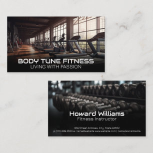 Carte De Visite Salle De Sport Moderne   Tapis   Poids Dumbbell