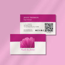 Salon à ongles floraux rose-blanc moderne