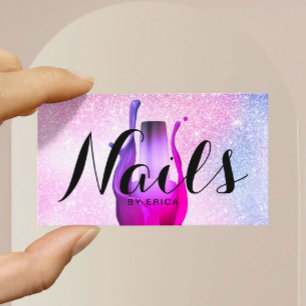 Carte De Visite Salon à ongles Manicuriste polonais Parties scinti