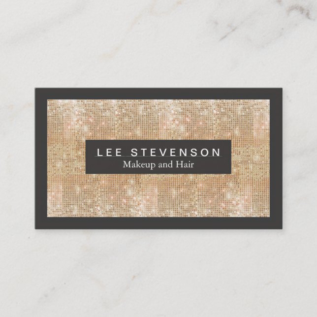 Carte De Visite Salon d'artiste maquillage Sparkly FAUX (Devant)