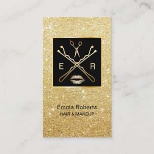 Carte De Visite Salon d'artiste moderne Parties scintillant or che