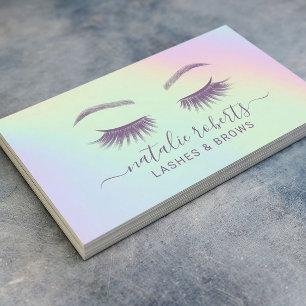 Carte De Visite Salon d'artistes maquilleurs et brosses holographi