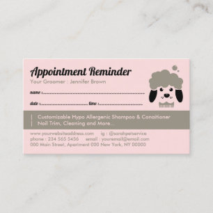 Carte De Visite Salon de bain pour animaux de compagnie Rendez-vou
