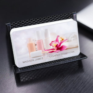 Carte De Visite Salon de beauté et spa moderne Orchidée rose