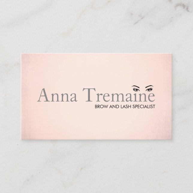 Carte De Visite Salon de beauté moderne Faux Rose Gold Foil (Devant)
