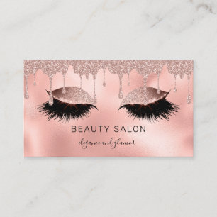 Carte De Visite Salon de beauté Parties scintillant Rose léger o