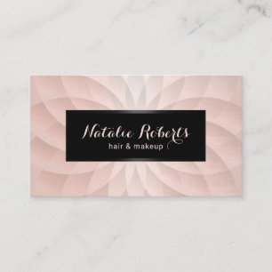 Carte De Visite Salon de beauté Rose Gold Spiral Modern Hair & Ma