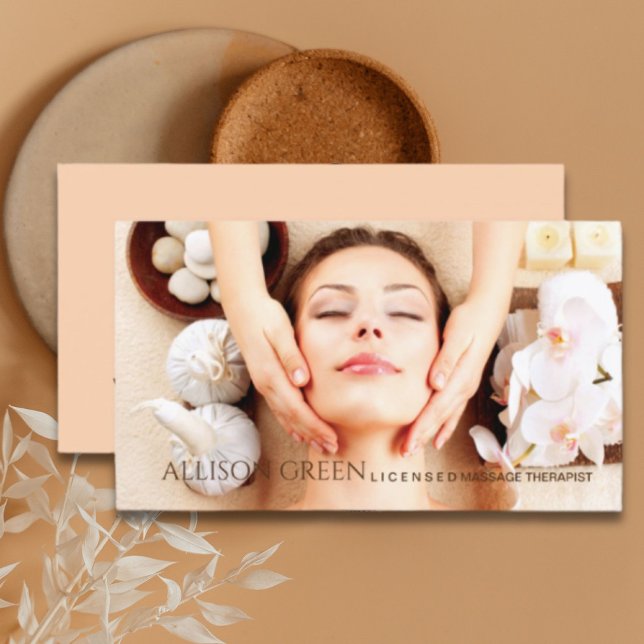 Carte De Visite Salon de beauté SPA d'aromathérapie Massage Salon (Beauty Salon SPA Aromatherapy Massage Salon Business Card)