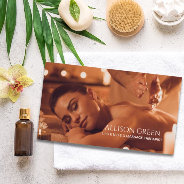 Carte De Visite Salon de beauté SPA d'aromathérapie Massage Salon (Beauty Salon SPA Aromatherapy Massage Salon Business Card)