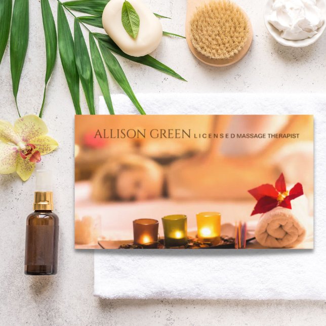 Carte De Visite Salon de beauté SPA d'aromathérapie Massage Salon (Beauty Salon SPA Aromatherapy Massage Salon Business Card)