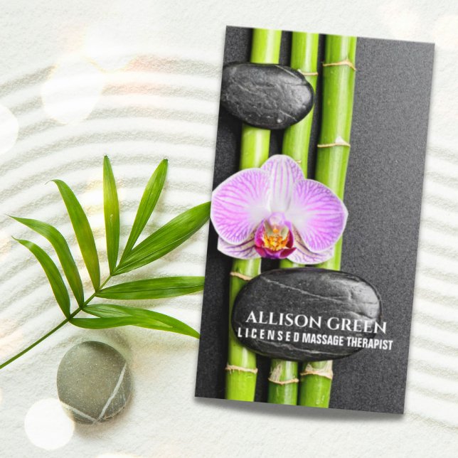 Carte De Visite Salon de beauté SPA Zen Aromathérapie Massage Thér (Zen SPA Beauty Salon Aromatherapy Massage Therapy Business Card)