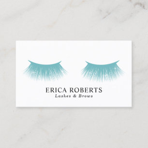 Carte De Visite Salon de beauté turquoise d'Aqua de maquilleur de