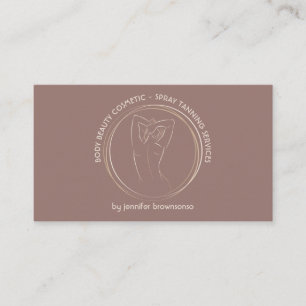 Carte De Visite Salon de bronzage par pulvérisation de contour Cor