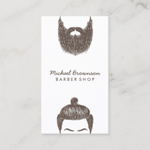 Carte De Visite Salon de coiffure barber shop hipster barbe mousta