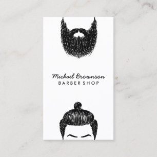 Carte De Visite Salon de coiffure barbier barbe moustache