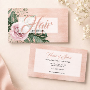 Carte De Visite Salon de coiffure Blush Floral