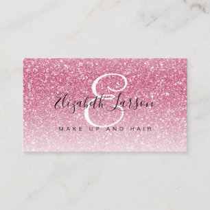 Carte De Visite Salon de coiffure branché Parties scintillant rose