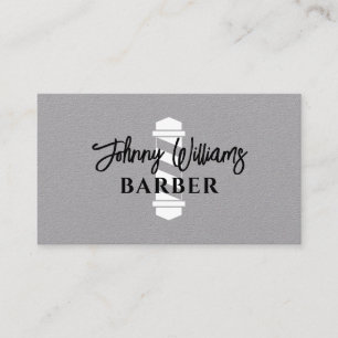 Carte De Visite Salon de coiffure minimaliste avec enseigne de bar
