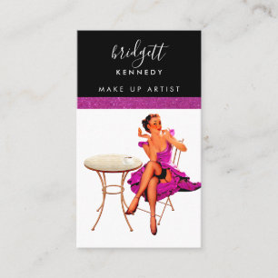 Carte De Visite Salon de coiffure pour artiste peintre en maquilla