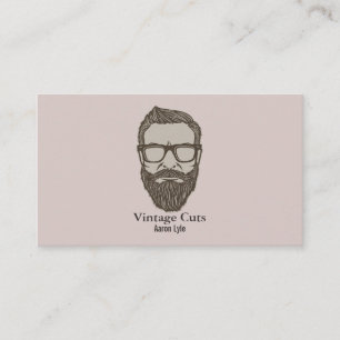 Carte De Visite Salon de coiffure rétro pour homme Vintage Rasage