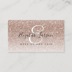 Carte De Visite Salon de coiffure Rose tendance Parties scintillan