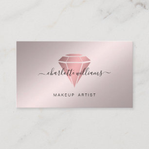 Carte De Visite Salon de diamant minimal moderne Rosegold