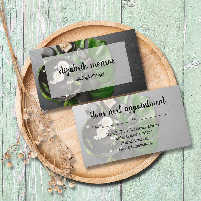 Carte De Visite Salon de massothérapeute spa (Créateur téléchargé)