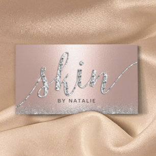 Carte De Visite Salon de soins de la peau Rose Gold Luxury Esthéti
