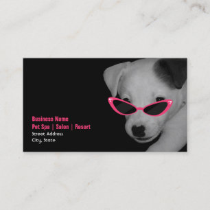Carte De Visite Salon de spa d'animal familier - chien avec les