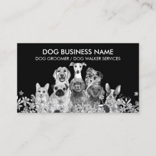 Carte De Visite Salon de toilettage Black Dog gardien de compagnie