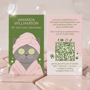 Carte De Visite Salon de toilettage pour chats gâtés Spa pour anim