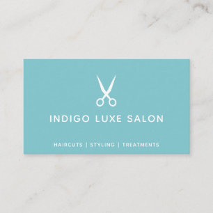Carte De Visite Salon des cheveux Coiffeuse Ciseaux modernes Turqu