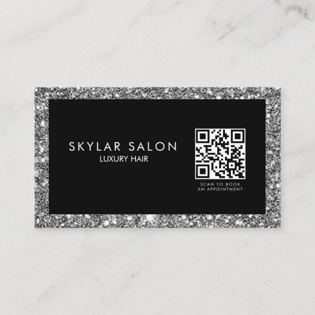 Carte De Visite Salon des cheveux Extensions de cheveux Code QR Ca (Devant)