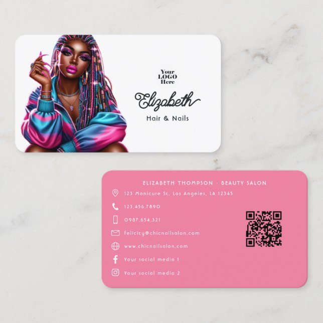 Carte De Visite Salon des Hip hop urbains afro-américains (Devant / Derrière)