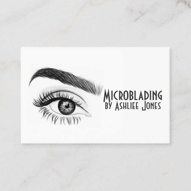 Carte De Visite Salon des sourcils et cils microblading (Devant)