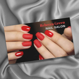 Carte De Visite Salon d'ongles de beauté moderne manicuriste
