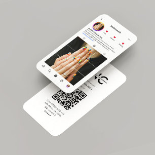 Carte De Visite Salon d'ongles moderne Instagram Inspiré