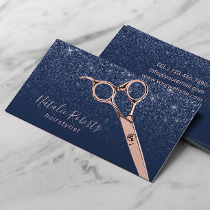 Carte De Visite Salon d'Parties scintillant de la Rose  Gold Sciss