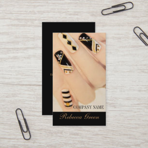 Carte De Visite salon élégant de manucure à ongles
