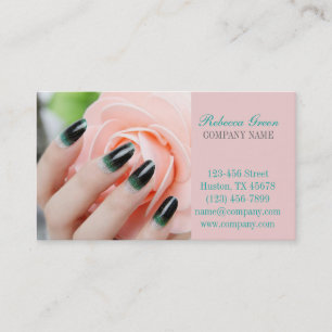Carte De Visite salon élégant de manucure à ongles