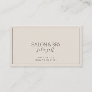Carte De Visite Salon et Spa Professionnel Moderne