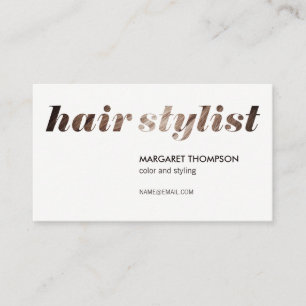 Carte De Visite Salon Hair Stylist