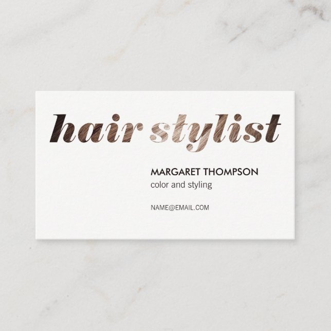 Carte De Visite Salon Hair Stylist (Devant)