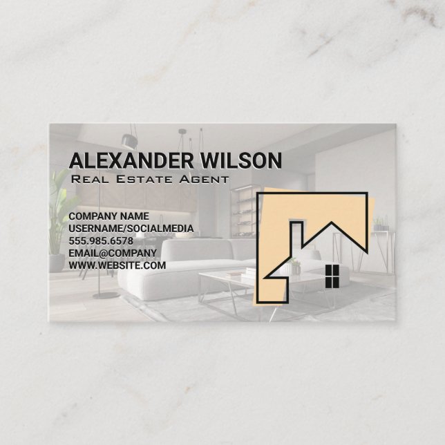 Carte De Visite Salon Intérieur Moderne | Logo Creative Home (Devant)