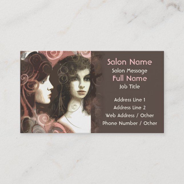 Carte De Visite Salon/mode/cartes de visite de boutique (Devant)