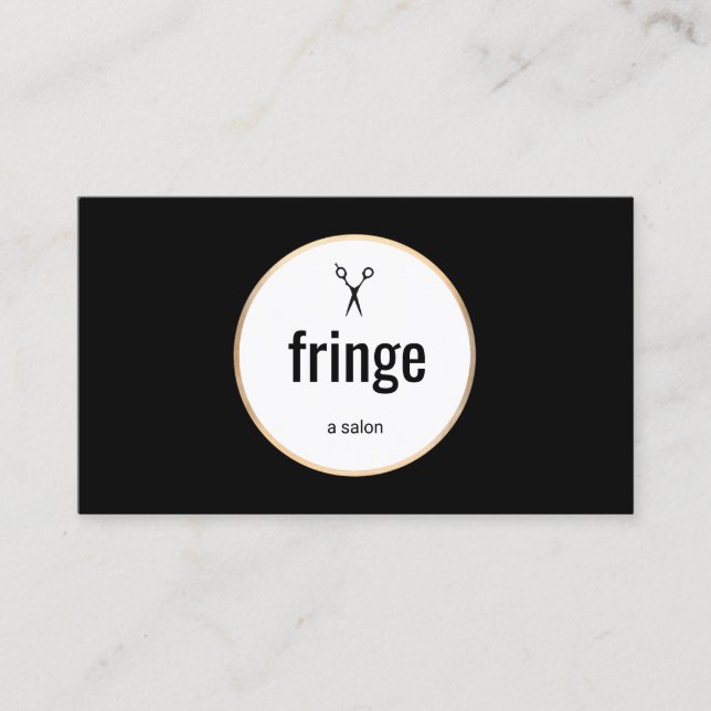 Carte De Visite Salon moderne moderne noir et blanc (Devant)