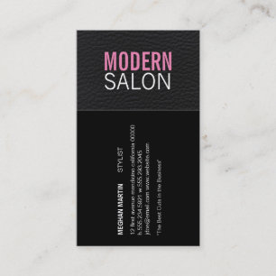 Carte De Visite Salon moderne   Stylo en cuir